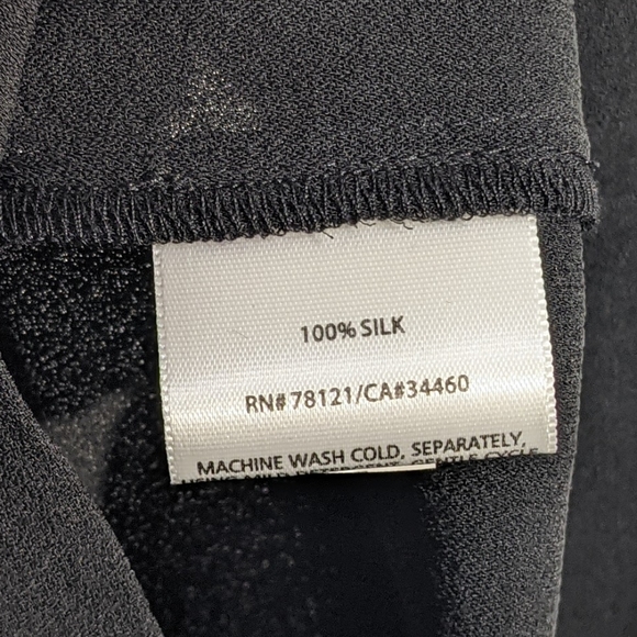 NWT Eileen Fisher Georgette Black Wide Leg Pant - Picture 3 of 8